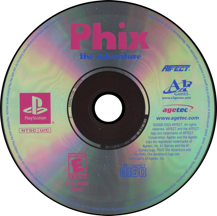 Phix the Adventure media 5 for Playstation